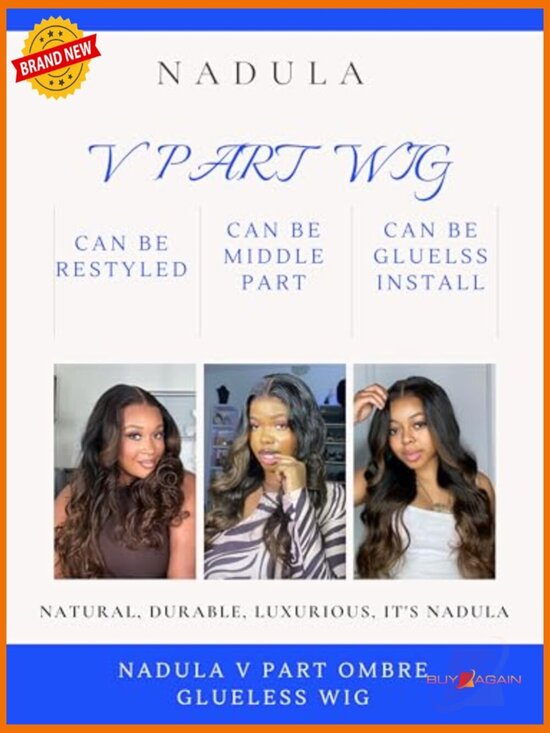 V Part Body Wave Wig Human Hair No Leave Out 180% Density 16 inch Glueless main image 4